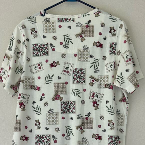 New Vintage fashion bug Henley teddy bear novelty Cottagecore 90s Y2K cute XL - Picture 6 of 10